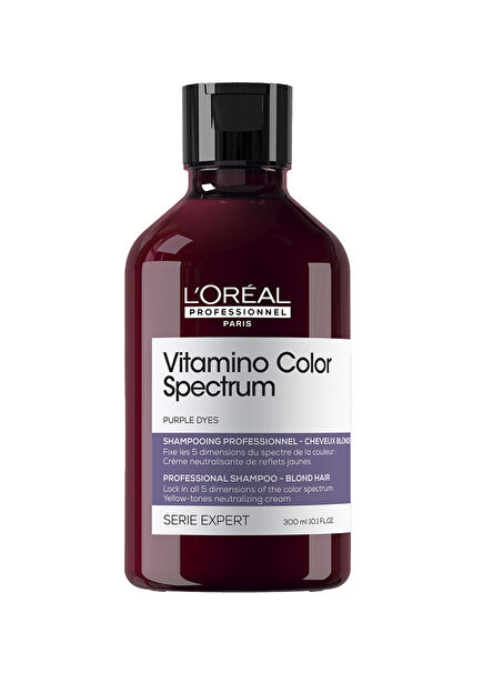 Paris Serie Expert Vitamino Color Spectrum Sarı Saçlar İçin Sarı Tonlarını Nötralize Edici Mor Şampuan 300 ml