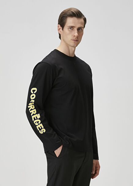 Siyah Uzun Kollu Oversized T-shirt