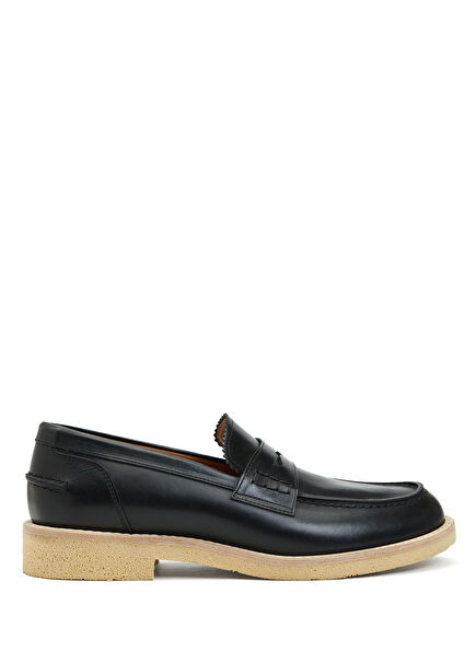 Black Men's Leather Loafer