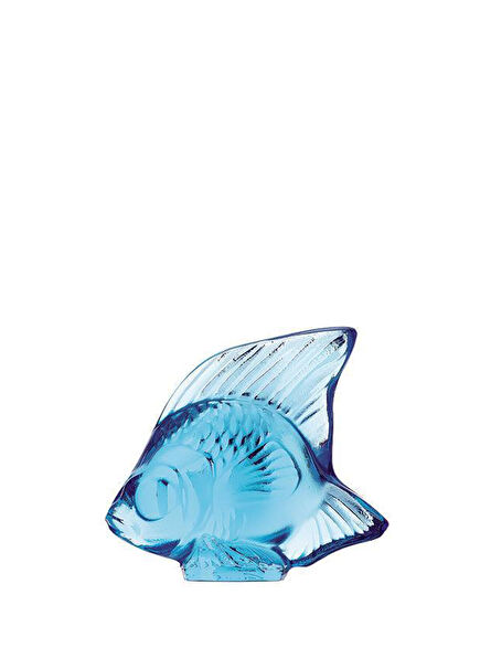 Mavi Balık Formlu Kristal Obje