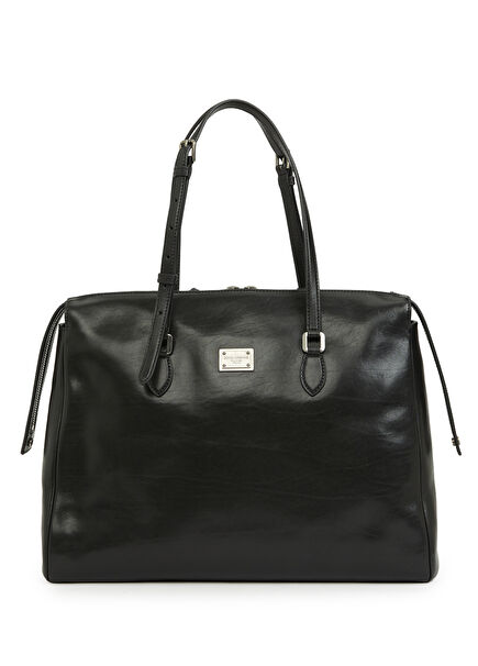 Black Men's Leather Briefcase