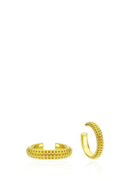 Semita Gold Plated 925 Sterling Silver Unisex Cartilage Earrings