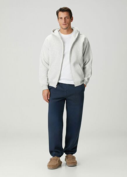 Lacivert Heavy Fleece Jogger Eşofman Altı