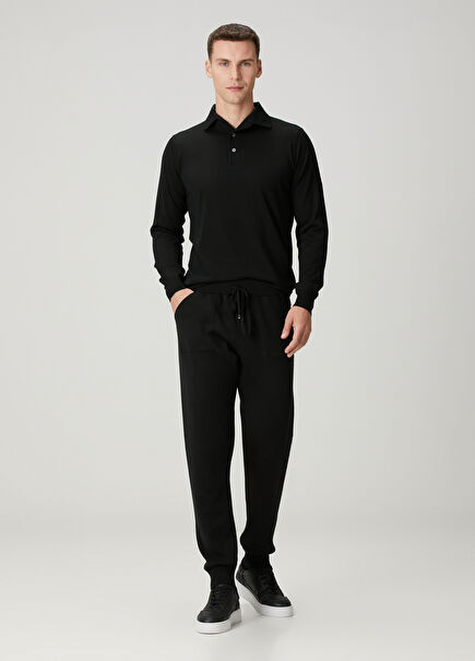 Siyah Yün Triko Pantolon