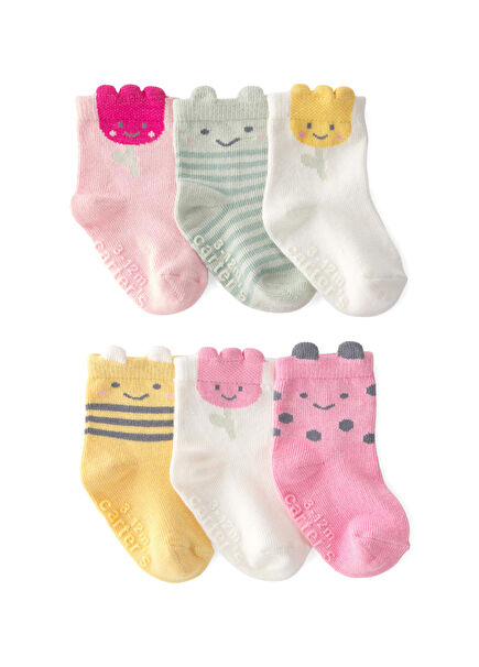 Colorful 6-Pack Baby Girl Socks