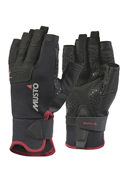 Performance Short Finger Black Sailing Gloves