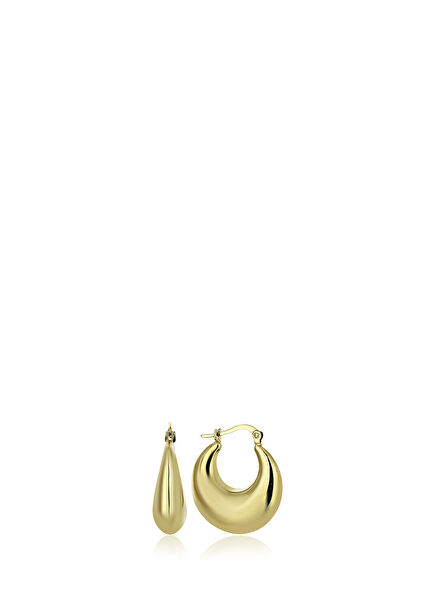 Bubble 14 Ayar Altın Kadın Halka Küpe