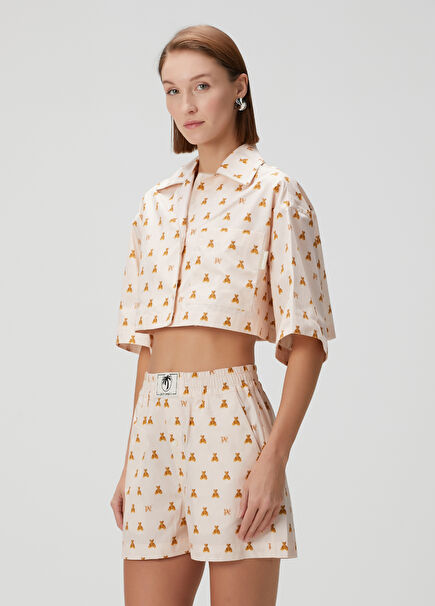 Teddy Bear Powder Crop Shirt