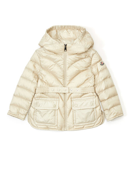 Argenno Beige Hooded Girls' Jacket