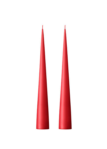 Red Thick 2-Pack Unscented Taper Candle