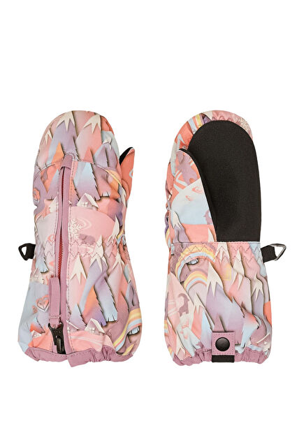 Snows Up Mitt Colorful Girls' Ski Gloves