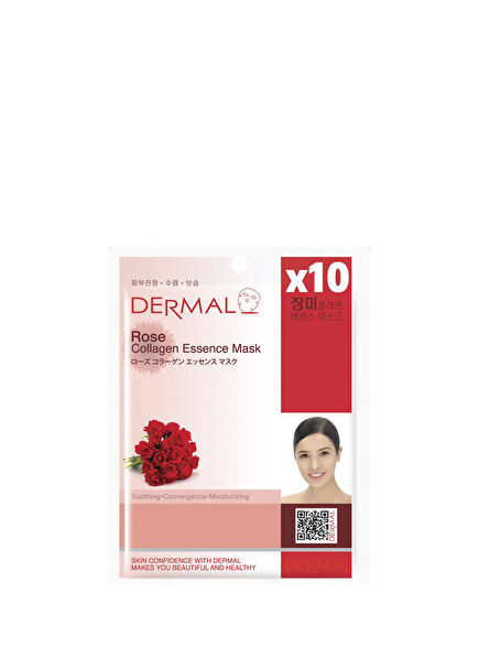 Rose Extract Collagen Disposable Skin Care 10-Piece Face Mask