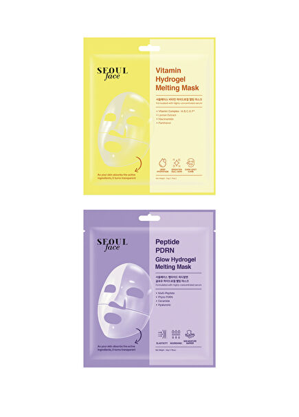 Vitamin ve Peptid Canlandırıcı Onarıcı Eriyen Kore Yüz Maskesi Seti 34 gr