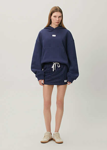 Origin Navy Blue Striped Mini Skirt