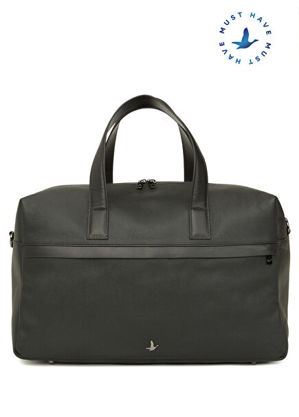 Siyah Erkek Deri Seyahat Çantası