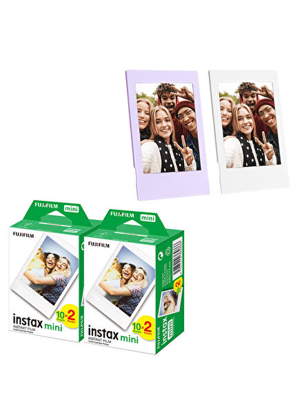 Instax mini 40'lı Film ve Fotoğraf Çerçevesi Seti
