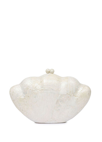 Daria White Sedef Kadın El Çantası