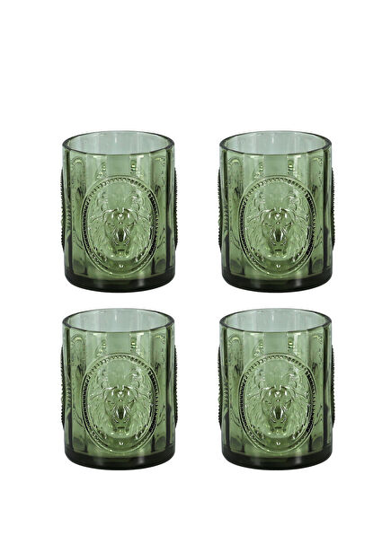 Palmera Green Glass Set of 4 Water Glasses