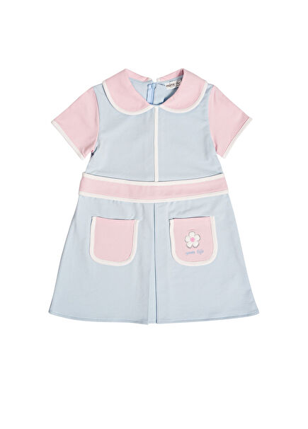 Baby Neckline Short Sleeve Girls' Dress