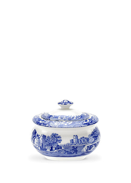 Blue Italian Porselen Şekerlik