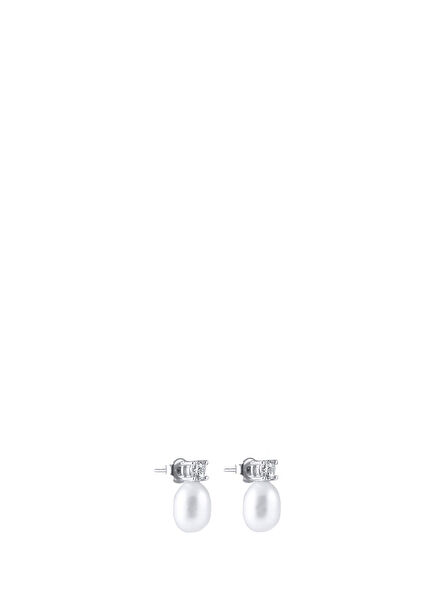 Emma 925 Sterling Silver Women's Pearl Earrings