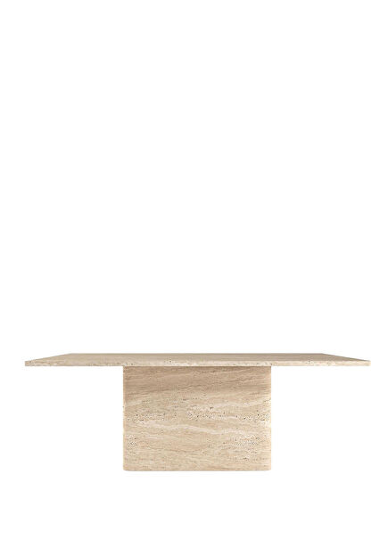 Phoenix Beige Travertine Dining Table