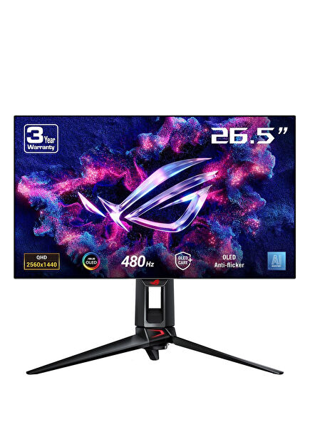ROG Swift 26.5" 480Hz 0.03ms 2K QHD Adaptive Sync WOLED Pivot Gaming Monitor PG27AQDP