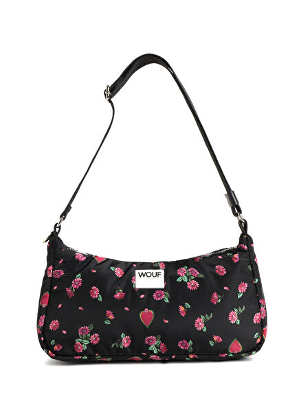 Bloom Black Patterned Women's Shoulder Bag