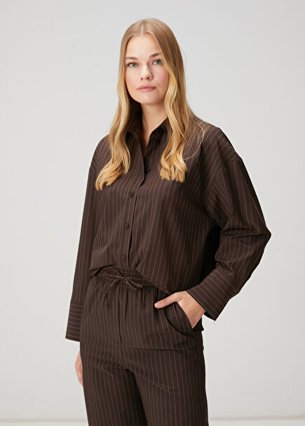 Brown Striped Shirt