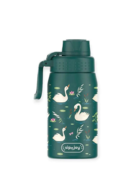 WideWonder Swan Harmony Yeşil Çelik Çocuk Su Termosu 420 ml