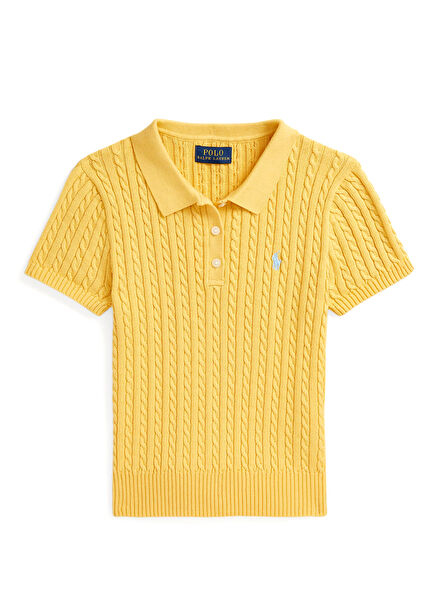 Yellow Short Sleeve Girls Sweater