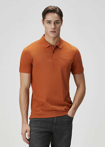 Turuncu Polo Yaka T-shirt