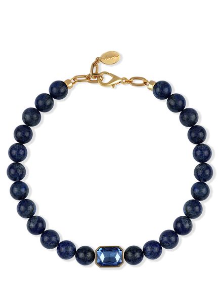 Bodrum Lapis And Crystal Necklace