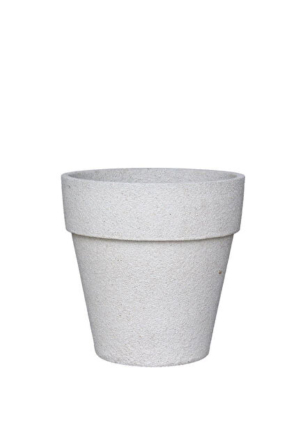 Polystone Beyaz Saksı