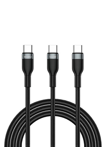 Wi-C029 Concise 2in1 Type-C Lightning Micro USB 100W Fast Charging Cable