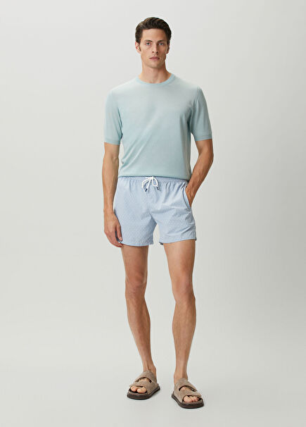 Madeira Blue White Waist Corded Swimsuit