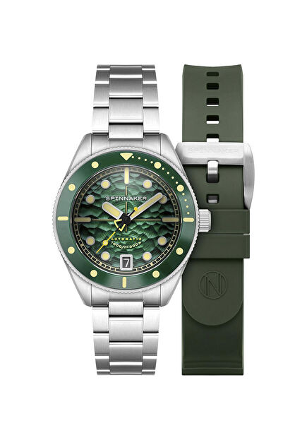 SP-5159-22 Challenger Junior Piccard Yeşil Çelik Yedek Kordonlu Erkek Kol Saati