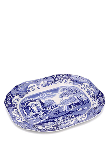 Blue Italian Porselen 35 cm Servis Tabağı