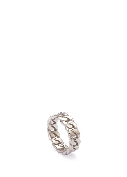Curb Chain Ring in Silver