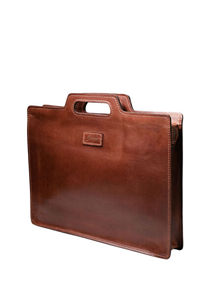 Antique Coffee Leather Briefcase
