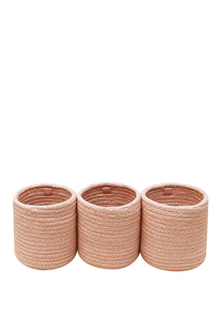 Bobby Vintage Nude 3'lü Çocuk Odası Düzenleyici Asılabilir Sepet