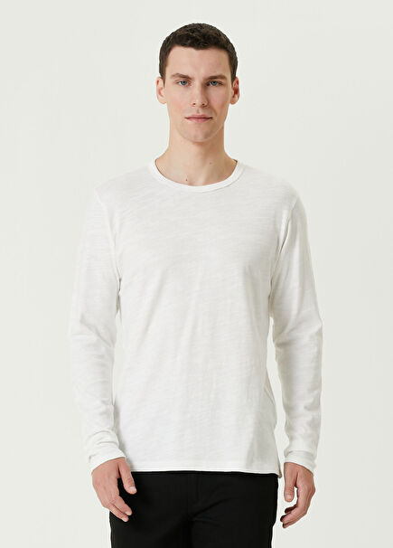 Beyaz Uzun Kollu T-shirt