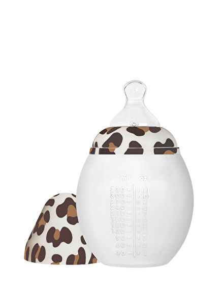Leopard Patterned Anti-Colic Medical Silicone 4 Months+ Baby Bottle 330 ml