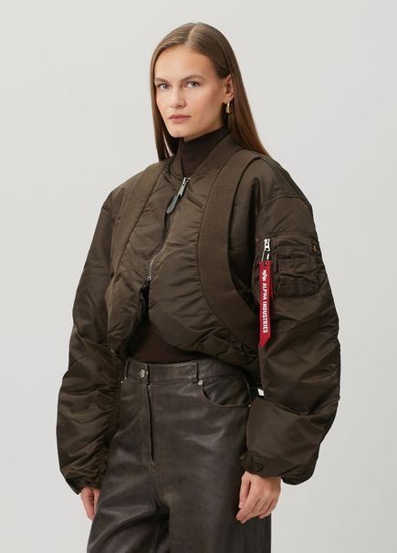 MA-1 Dark Khaki Crop Jacket