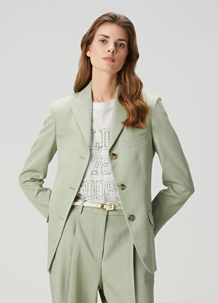Su Yeşili Yün Blazer