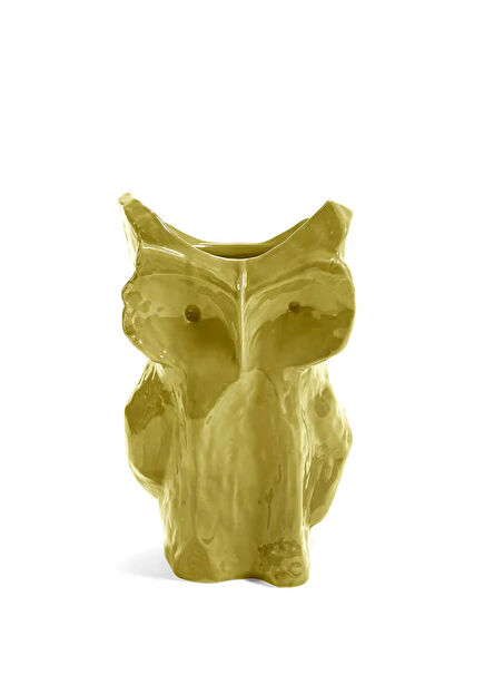 Owl Vase Yellow By Marni Sarı Seramik Dekoratif Obje 30 cm