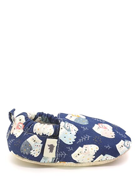 Baykuş Pamuklu Kaydırmaz Tabanlı Bebek Patik