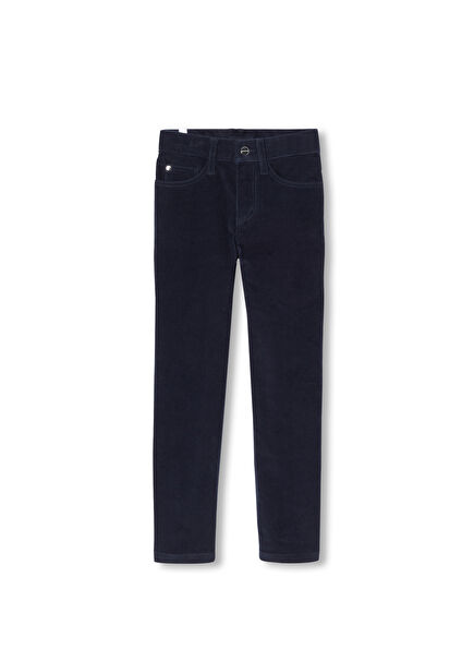 Soft Velvet Navy Blue Boys' Trousers