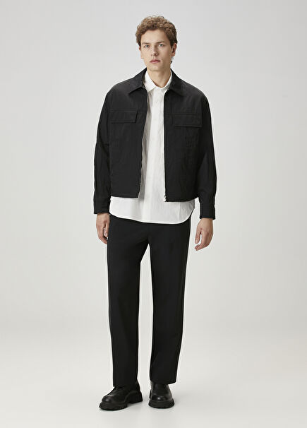 Black Wool Pants