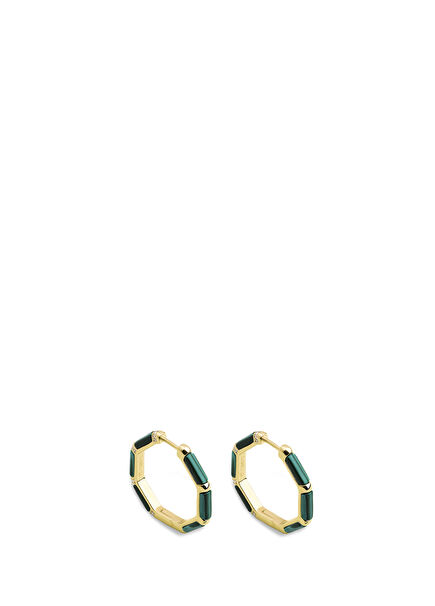 Classic 18K Yellow Gold Plated Silver Women's Hoop Earrings